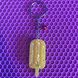 Yellow Popsicle Keychain